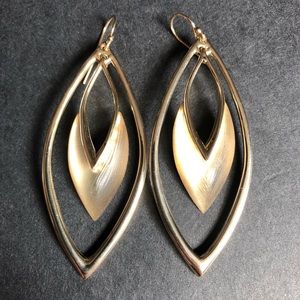 Alexis Bittar Taupe Lucite Open Leaves